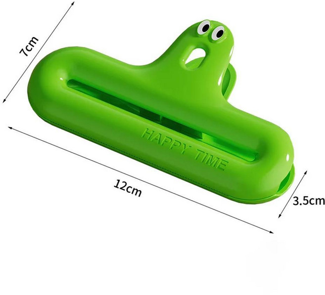 스낵 가방 클립 커피 방습 보관 주방 씰링 고정 식품 신선한 유지 실러, 04 Green, 1개, 1개입