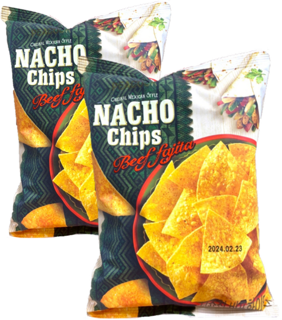 피코크 온더보더 나쵸칩 비프화이타맛, 100g, 2개