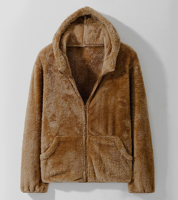 후앙스 오버핏 양털 후리스 후드집업 AGJP-5512