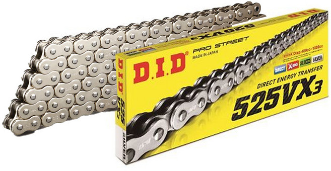 DID 체인 525VX3 120링크 실버, 1개