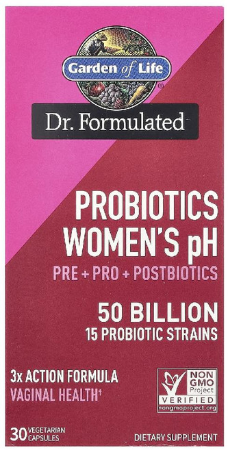 가든오브라이프 닥터 포뮬레이티드 프로바이오틱스 여성용 pH 500억 유산균 베지캡슐 30정, 1.5L, 1개