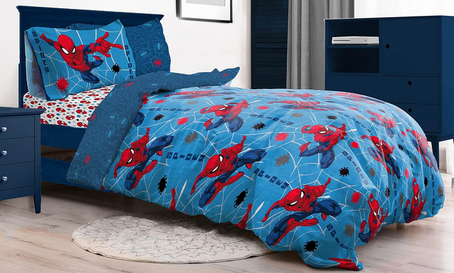 마블 스파이더맨 싱글 침대 커버+이불커버+배게 커버 3종 세트 Marvel Spider Man Duvet set