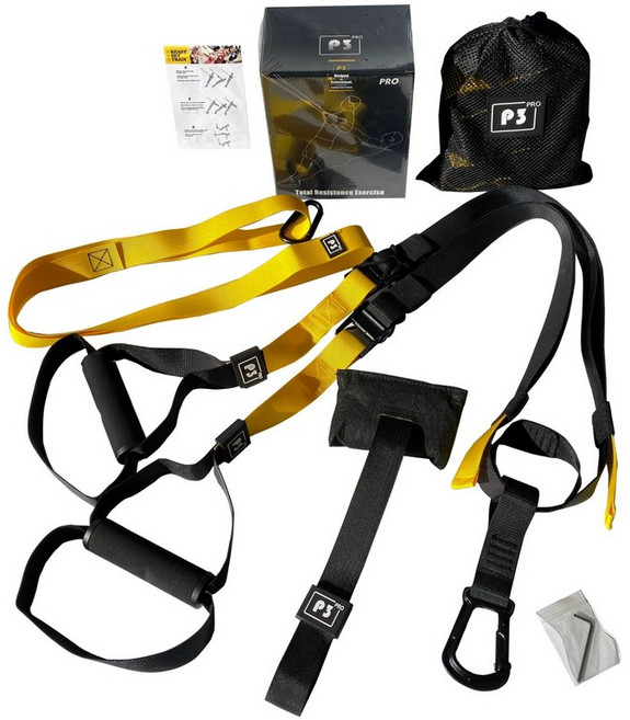 전신 운동밴드 훈련벨트 서스펜션 홈트 피트니스, 운동형 블랙-옐로우 조절, 스포츠 블랙 앤 옐로우 조절 1-3m, 1개