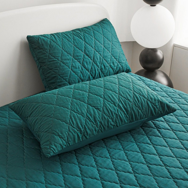 고밀도 항균 퀼팅 솜충전 방수 베개커버 2개입 40x60cm 와 50x70cm 두 가지 사이즈 가능