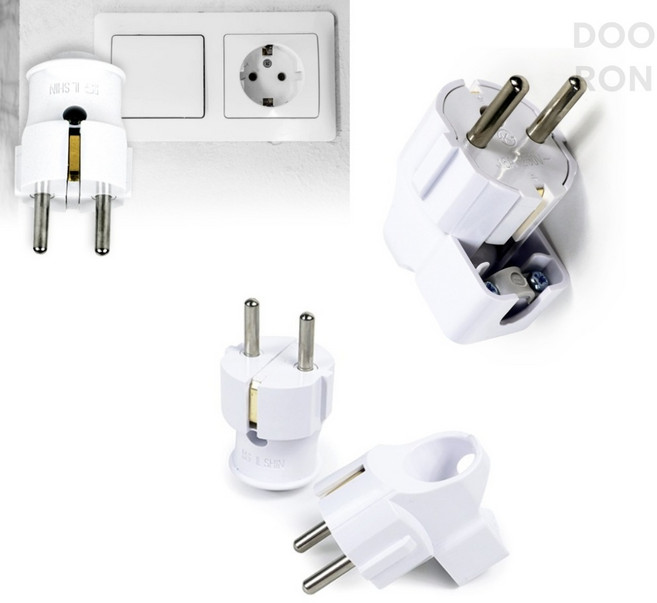 두론샵 접지형 플러그 돼지코 전기 콘센트 프러그 전원, ㄱ형