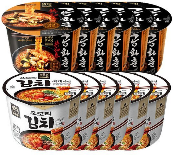 오모리 김치찌개라면 + 공화춘 삼선짬뽕 총, 1개