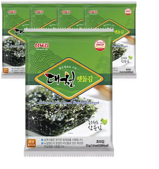 대천 햇돌김 전장김 55g x5봉 김반찬 삼육김 맛있는 김선물 추석 설날 명절선물 수산, 1개, 1개