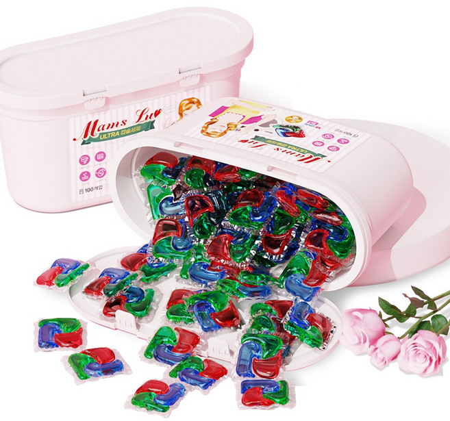 맘스럽 울트라 퍼퓸 캡슐세제 8배 초고농축 국내생산 프리미엄 3in1 대용량 실내건조형, 1개, 100개입