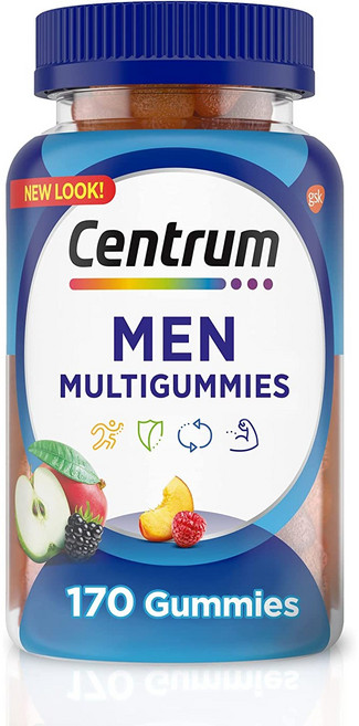 Wyers 센트룸 멀티구미스 남성용 멀티비타민 170정 (구미) Centrum MultiGummies Men Multivitamin Gummies - 170ct, 85회분, 1개