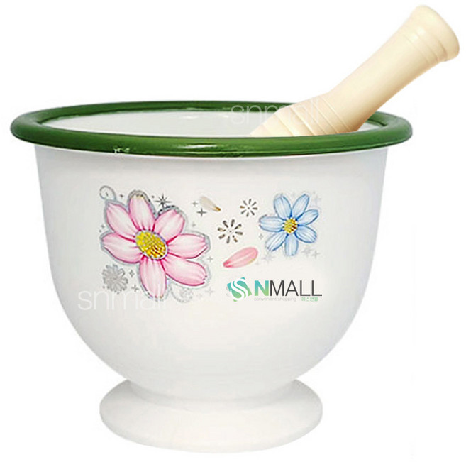 에스앤몰 마늘 절구통 세트 국산 플라스틱 절구통 + 방망이, 1개