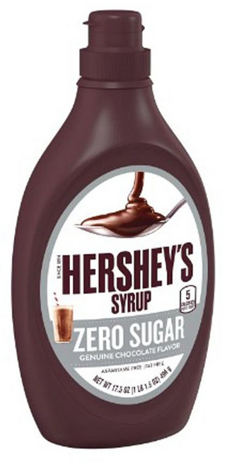 HERSHEY'S 허쉬 제로 슈가 무설탕 초콜렛 시럽 Zero Sugar Chocolate Syrup 496G, 1개
