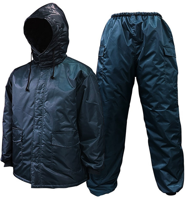 카멜로 다회용 방한 피스복 투피스 누빔 안감 겨울 작업복 K002-LW, 1세트, XXL, 네이비