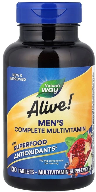 네이처스웨이 Alive 남성용 컴플리트 종합비타민 130정, NWY13716, 1개 - 쿠팡