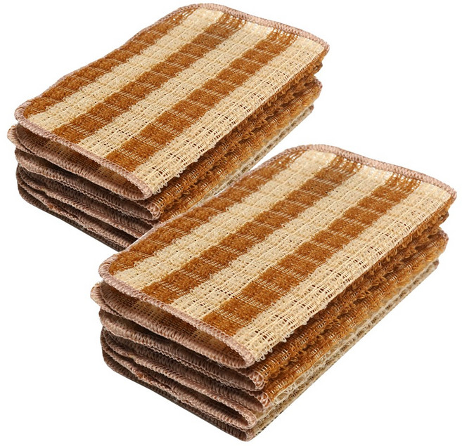 바로싹 천연 자연 수세미 체크무늬, 1세트, 20개