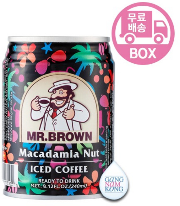 미스터 브라운 마카다미아너트향 커피, 240ml, 24개