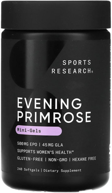 스포츠리서치 달맞이꽃 씨 오일 500mg 소프트젤 240정 감마 리놀레닉애씨드 GLA, 1개