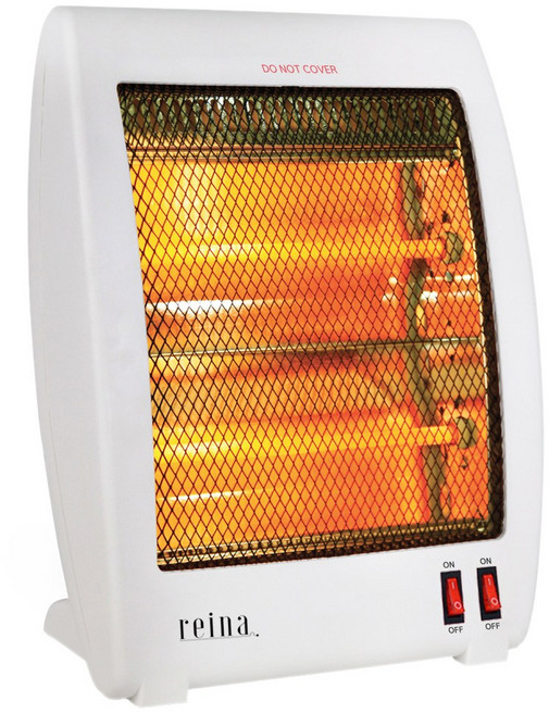 2단 쿼츠 히터 미니 소형 석영관 화이트/핑크 700, 화이트 Q1909