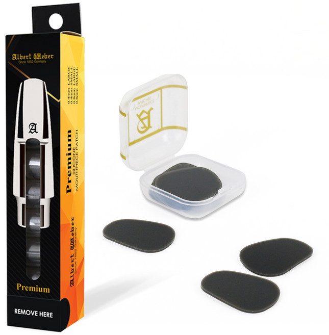 알버트웨버 색소폰 클라리넷 마우스피스 패치, 라지0.4투명