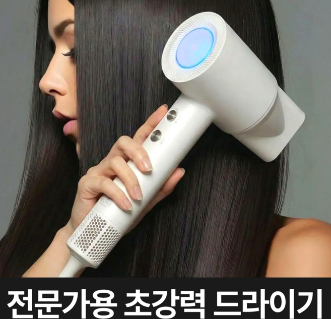 고출력 BLDC 전문가용 헤어 드라이기 가정용 미용실 드라이기, DP8010, 모던 화이트