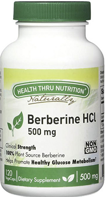 Health Thru Nutrition 黃連素保健素食膠囊 500mg, 120顆, 1罐