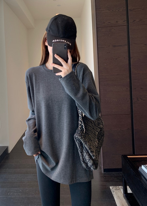 長袖T恤 女款簡約純棉打底衫