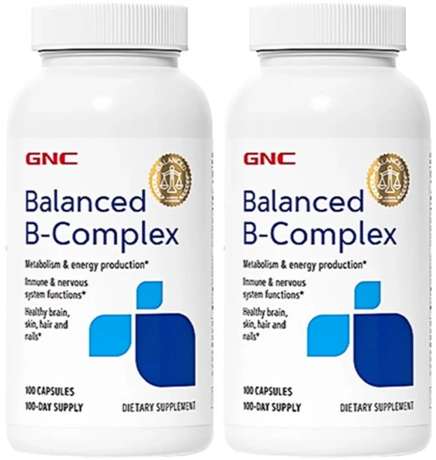 GNC지앤씨 신품 군형비타민 B컴플렉스 GNC Balanced B-Complex 100, 2개, 100정 - 쿠팡