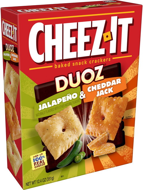 치즈잇 베이크드 스낵 크래커 듀오즈 할라피뇨 앤 체다 잭, 351g, 1개