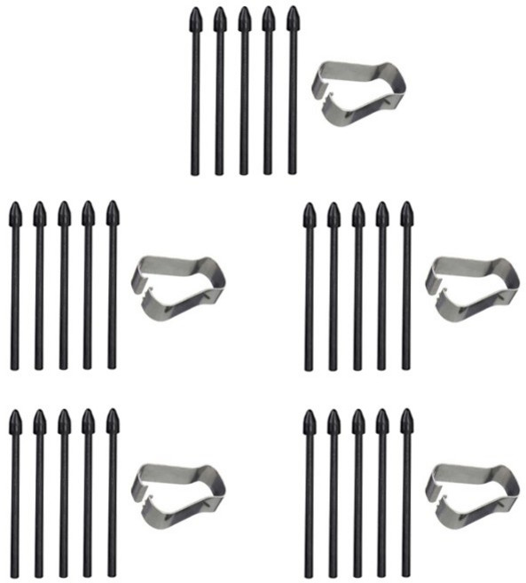 투에이비 갤럭시 탭 S펜 호환 교체용 펜촉 25pcs, 5세트, 블랙 5p