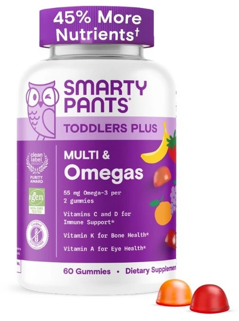 스마티팬츠 멀티 오메가 토들러 플러스 Toddler Multivitamin 구미 60개 - 쿠팡