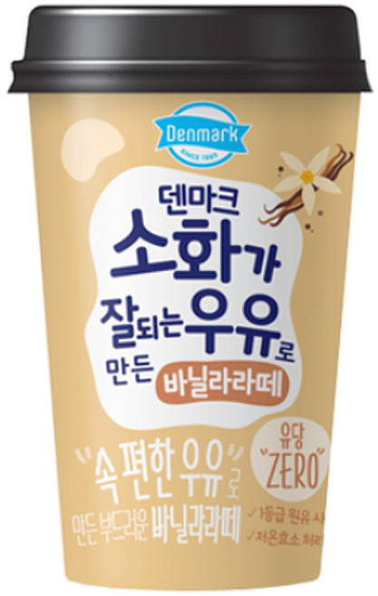덴마크 동원 소화가 잘되는 우유로 만든 바닐라라떼, 12개, 250ml