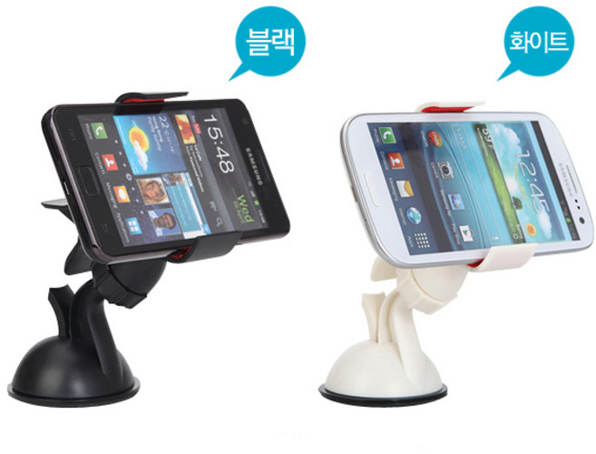 겔타입 스마트폰거치대 차량용 핸드폰거치대 집게형 데쉬보드 부착형 겔거치대 화이트, 1개