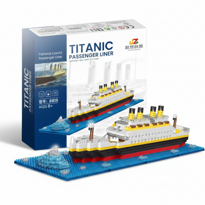 서플라이랩 랜드마크 나노블럭 8종 건축물 키덜트, 1개, 5타이타닉호