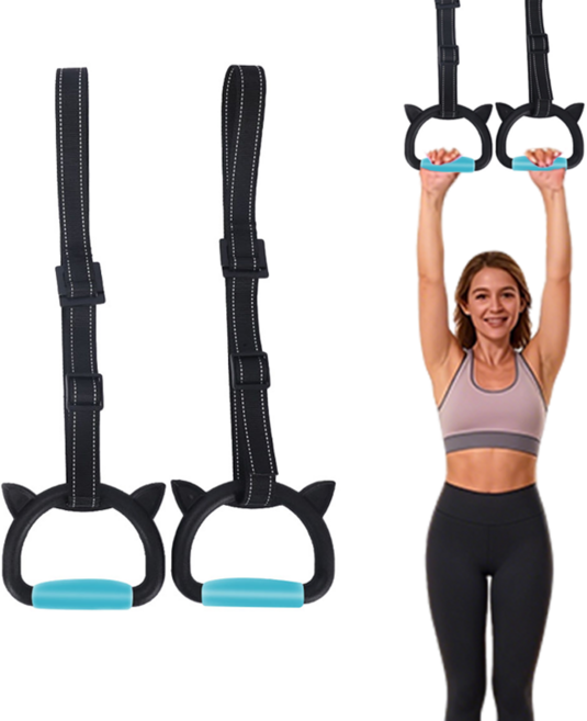 SMABAT 체조링 철봉링 고무 손잡이 길이 조절가능 안심한 재질 1M 2M 레드 블루