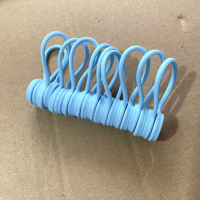 실리콘 자석 선정리 다용도 케이블 타이, 블루, 5개