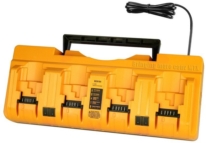 디월트 호환충전기 4구 DCB104 고속충전기 4포트, 주황색, 1개