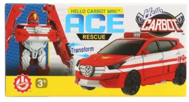 CARBOT 衝鋒戰士 ACE 艾斯 汽車 變形 機器人, 1個