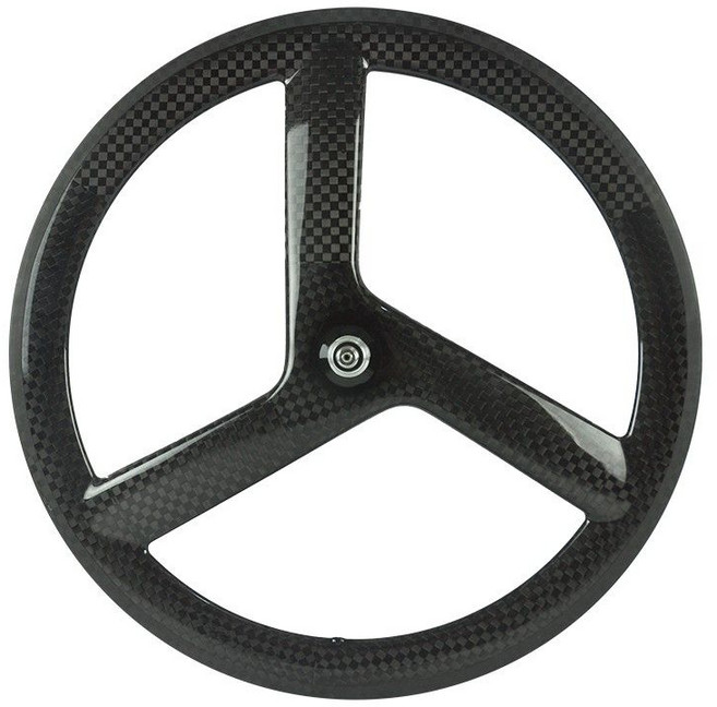 자전거 카본 삼발이 픽시 휠 디스크 로드 바퀴 튜닝, 3날 앞바퀴, 1개