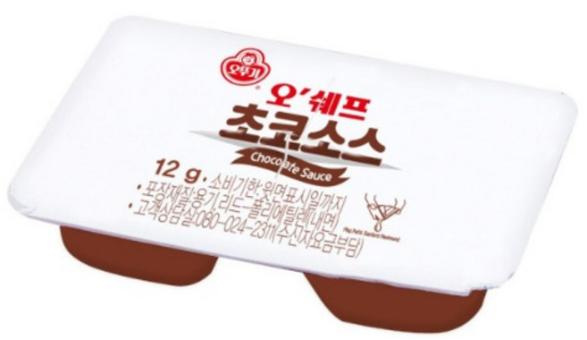 오뚜기 일회용 초코소스 디스펜팩, 12g, 40개