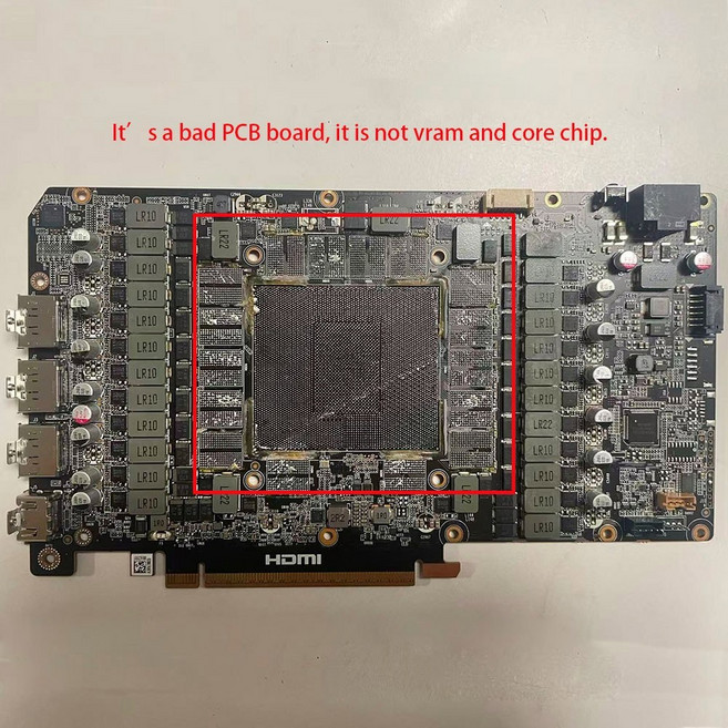 Zotac RTX5090 AMP Extreme 시리즈 그래픽 카드용으로 원래 사용되었던 제품인 히트싱크 냉각 또는 불량 PCB 보드, Bad PCB Board