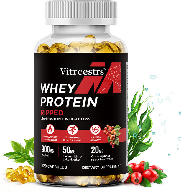 유청단백 복합영양보충제 - L-카르니틴 타르타르산염과 로부스타 원두추출물 첨가 - 운동 후 근육지지 회복촉진, 60정, 3개