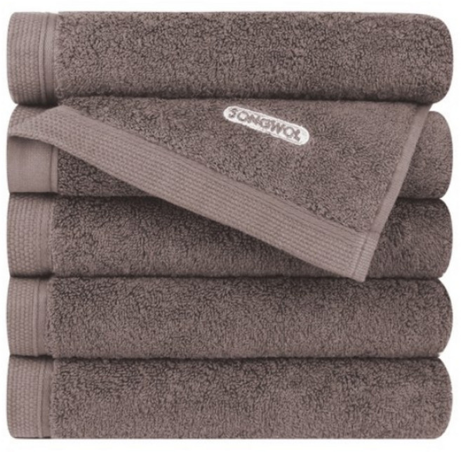 송월타월 컴포트 그라운드 호텔 타월 200g 40수 코마사, 브라운, 5개