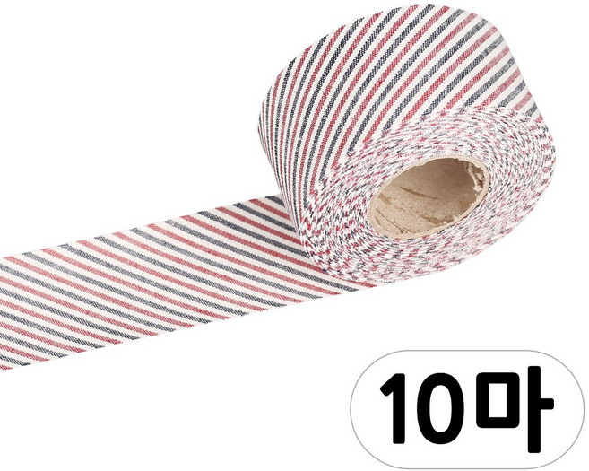 [모핸] 4cm 바이어스 테이프, 레드네이비 스트라이프, 1개