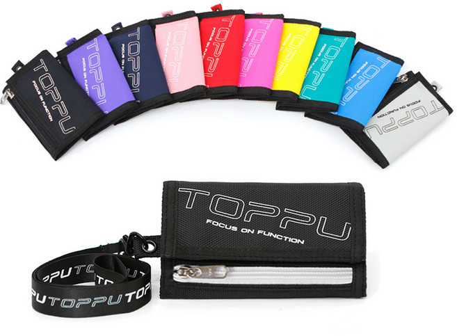 스포츠 3단 벨크로 카드 목걸이 지갑 교통카드 스트랩 월렛