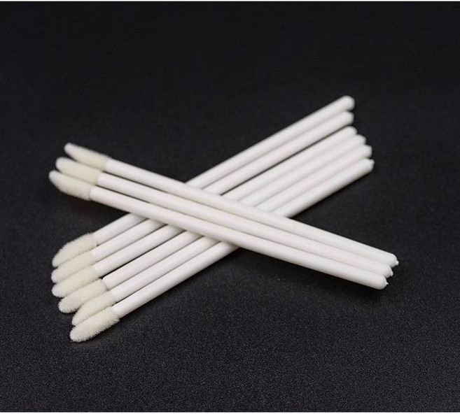 一次性唇刷：卸妝清潔多用途 衛生便攜, 1個, 實心桿-白色