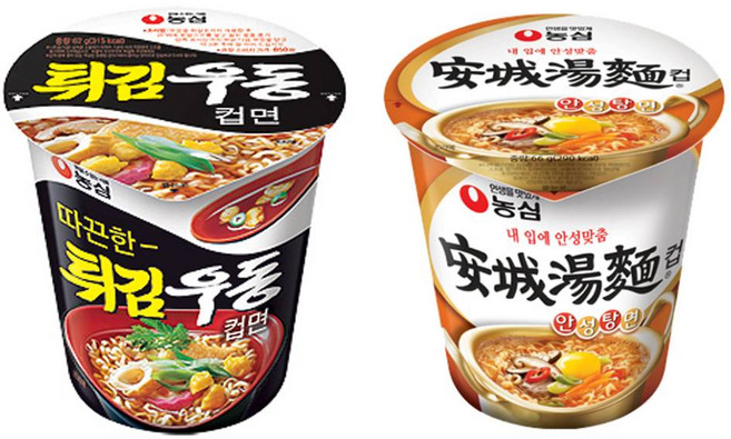 농심 소컵 안성탕면x12컵+튀김우동x12컵, 24개