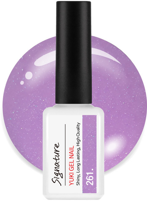 유키 시그니처 컬러젤 7g 1호~310호, 1개, 유키 시그니처 261호 라벤더시럽슈가(시럽글리터)
