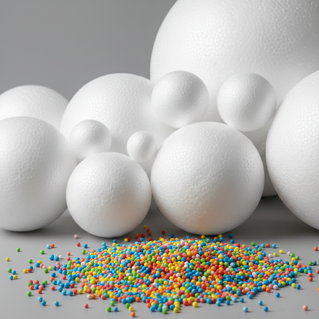 스티로폼공 우드락볼 발포입자 공 18종 세트, 1세트, 스치로폼공 60mm