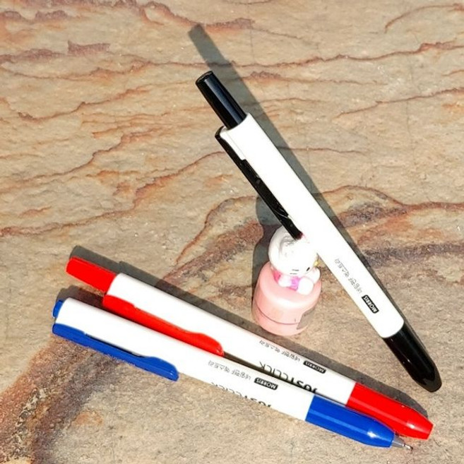 모리스 JUSTCLICK 0.4 mm노크식 극세필 네임펜 EXTRA lys+67928rE, 블루, 본상품선택