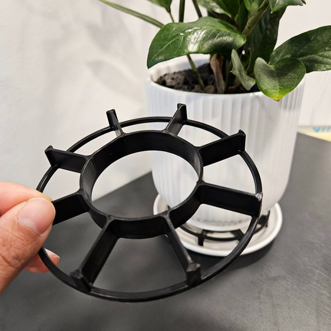 12cm 원형 플라스틱 화분 과습방지 통풍 받침대, 1개, 상세페이지 참조