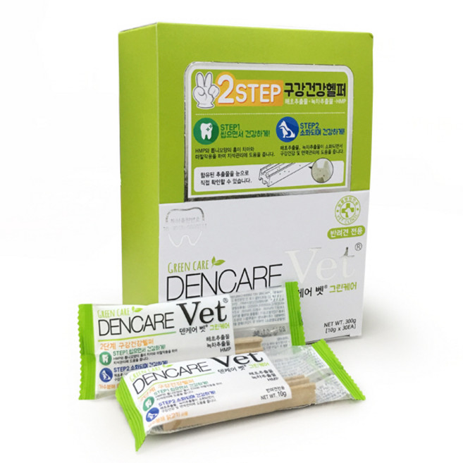 덴케어벳 그린케어 뉴트리션바 강아지껌, 닭고기, 10g, 30개